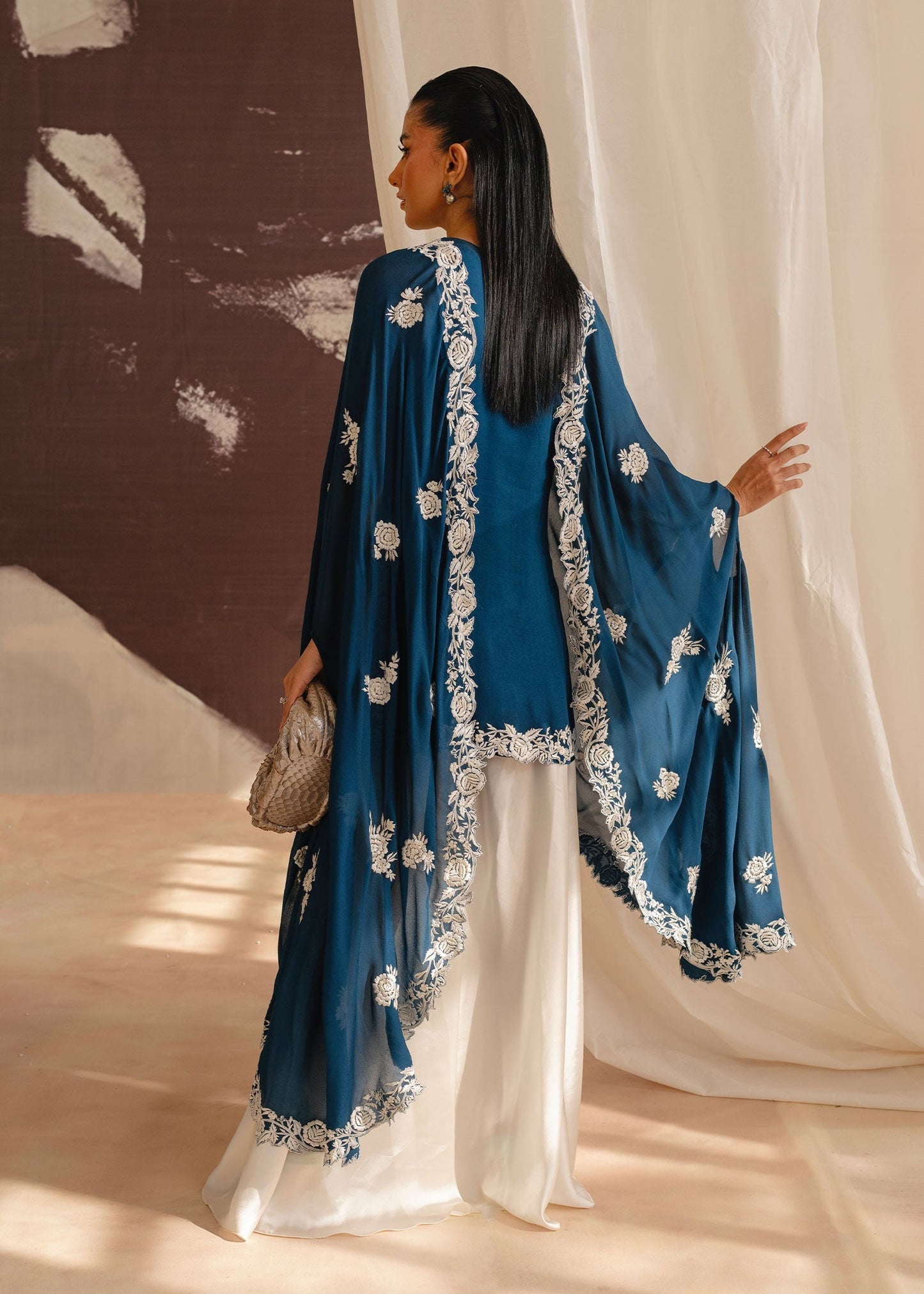 Mahgul | Eye of Cemal | Sapphire Sands S Teal Blue Chiffon