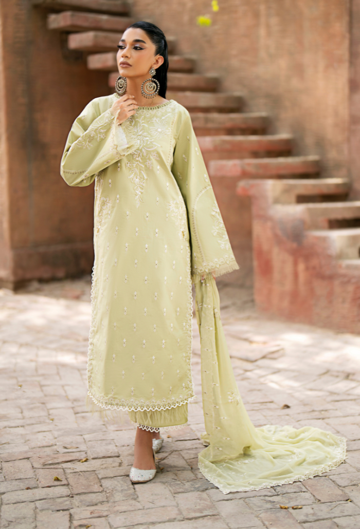 Humdum | Selin Lawn 25 | Selin - D09 M Pastel Mint Lawn