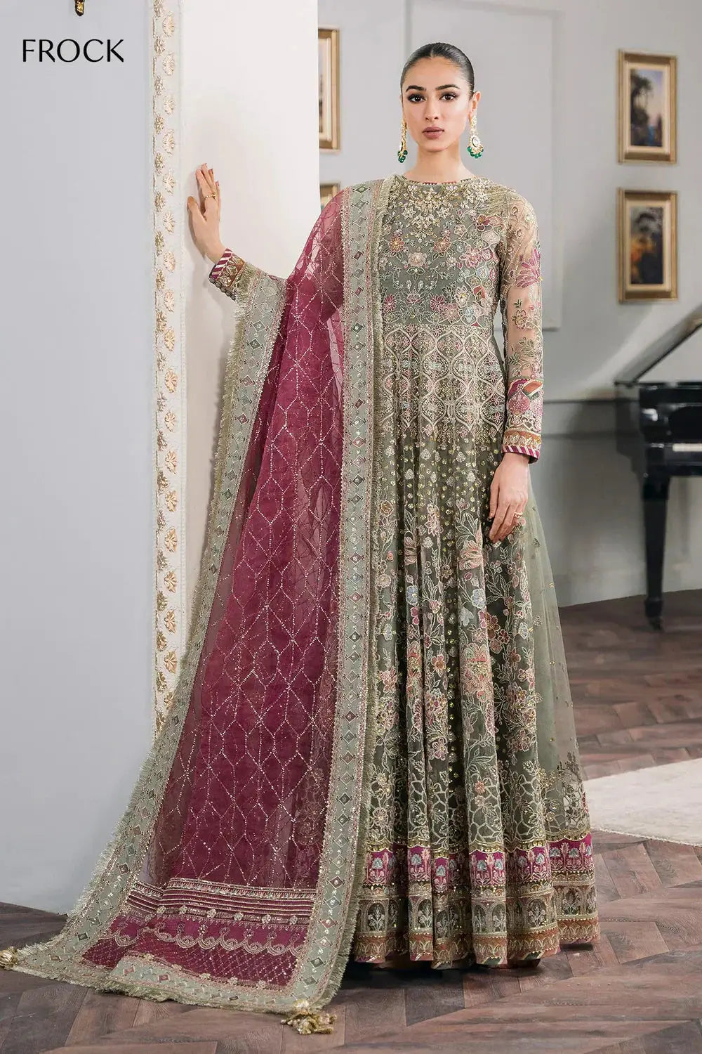 Baroque | Chantelle Embroidered Collection 2024 | CH12-02 - Pakistani Designer Dress - by Baroque | Type: Formal - 100% Original at Saira Sultan