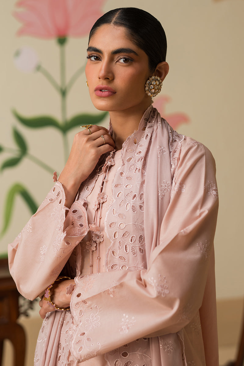Cross Stitch | Chikankari Lawn 25 | PALE MAUVE L Pink Lawn
