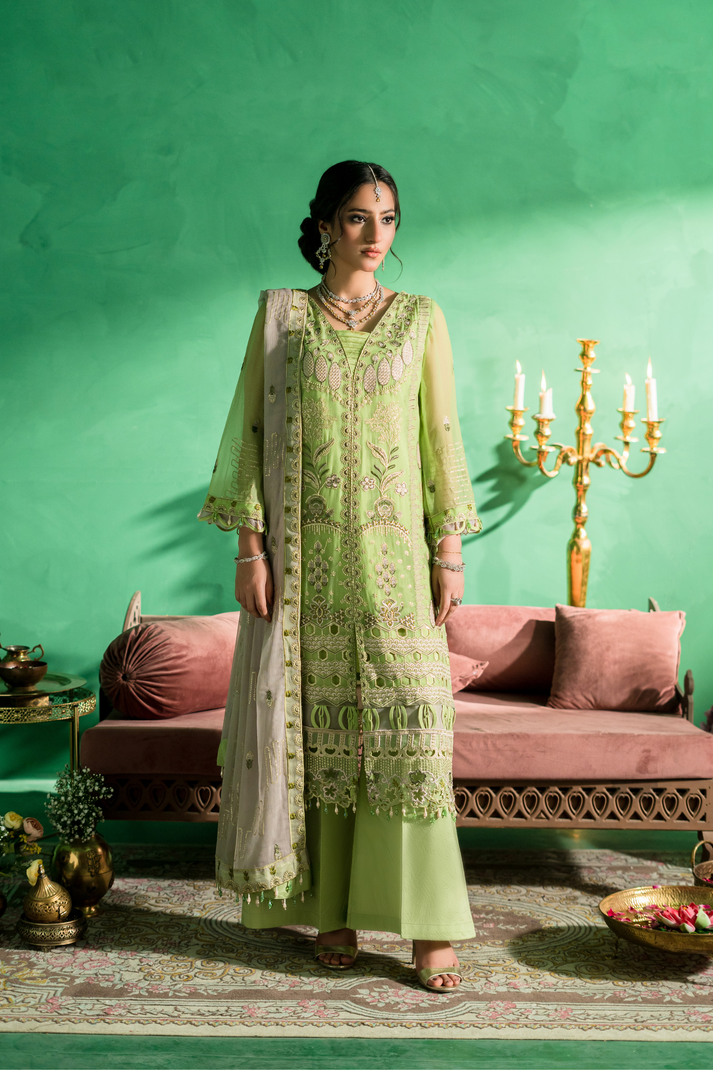 Zebtan | Farmaish Formals | FC-05 XS Aqua Green Chiffon