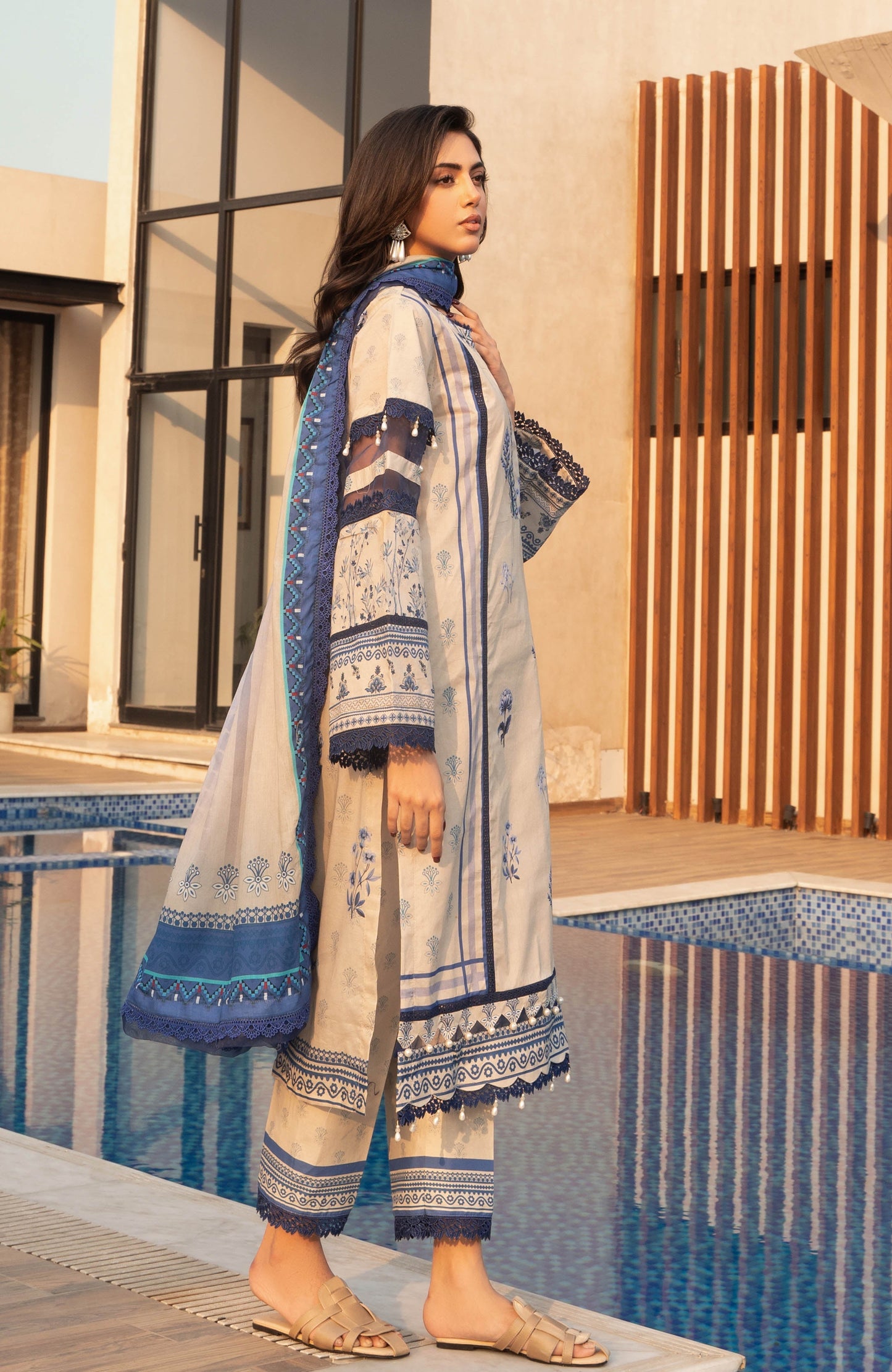Alzohaib | Premium Prints 25 | AZP-25-14 S Off White Digital Printed