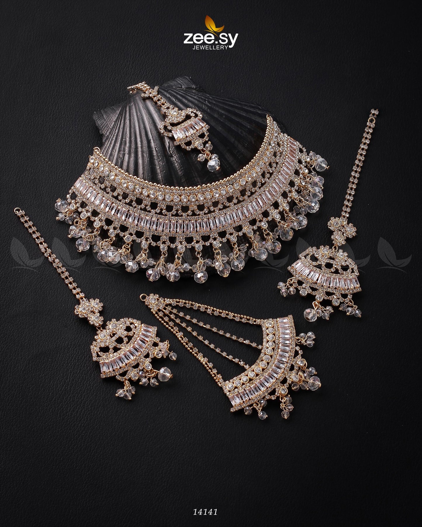 Starlit Bridal Set Golden White