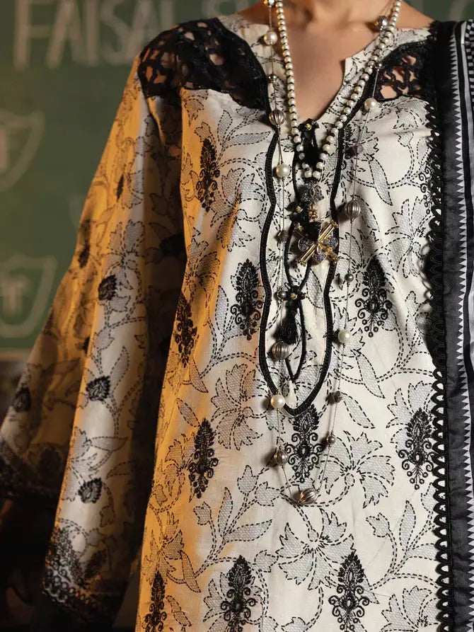 Faiza Faisal | Maya Luxury Lawn | Deniz - Pakistani Designer Dress - by Faiza Faisal | Type: Luxury - 100% Original at Saira Sultan