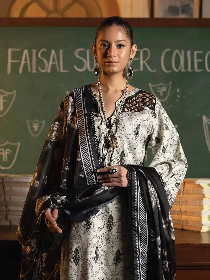 Faiza Faisal | Maya Luxury Lawn | Deniz - Pakistani Designer Dress - by Faiza Faisal | Type: Luxury - 100% Original at Saira Sultan