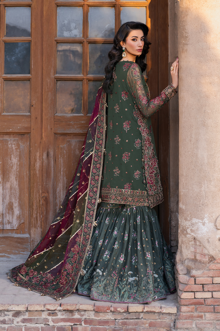Iznik | Luxury Chiffon | ILC-01 L Bottle Green Chiffon