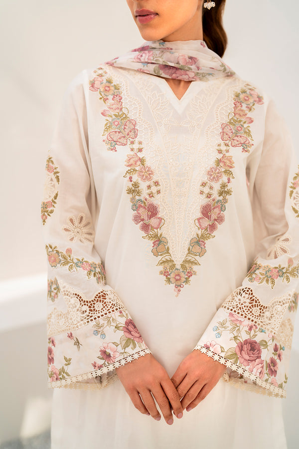 Baroque | Luxury Pret 24 | LAWN UF-665 - Pakistani Designer Dress - by Baroque | Type: Luxury - 100% Original at Saira Sultan