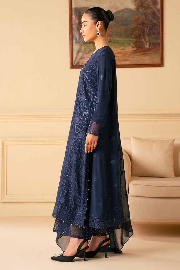 Cross Stitch | Luxe Atelier 25 | INDIGO BLUE XL Navy Blue Chiffon