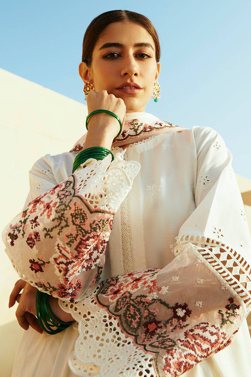 Cross Stitch | Premium Lawn 24 | PASTEL PINK - Pakistani Designer Dress - by Cross Stitch | Type: Formal - 100% Original at Saira Sultan