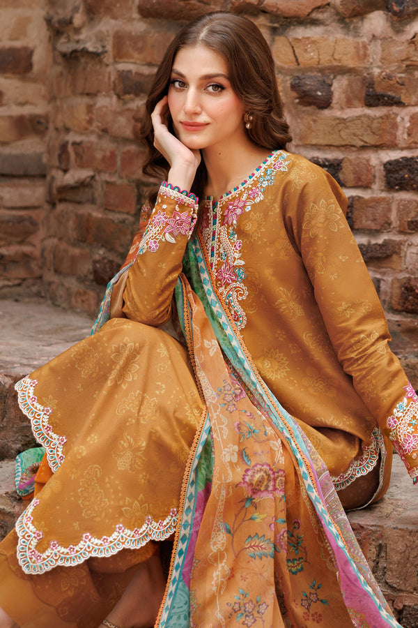 Farasha | Printed Essentials | Malisa L Burnt Orange Lawn