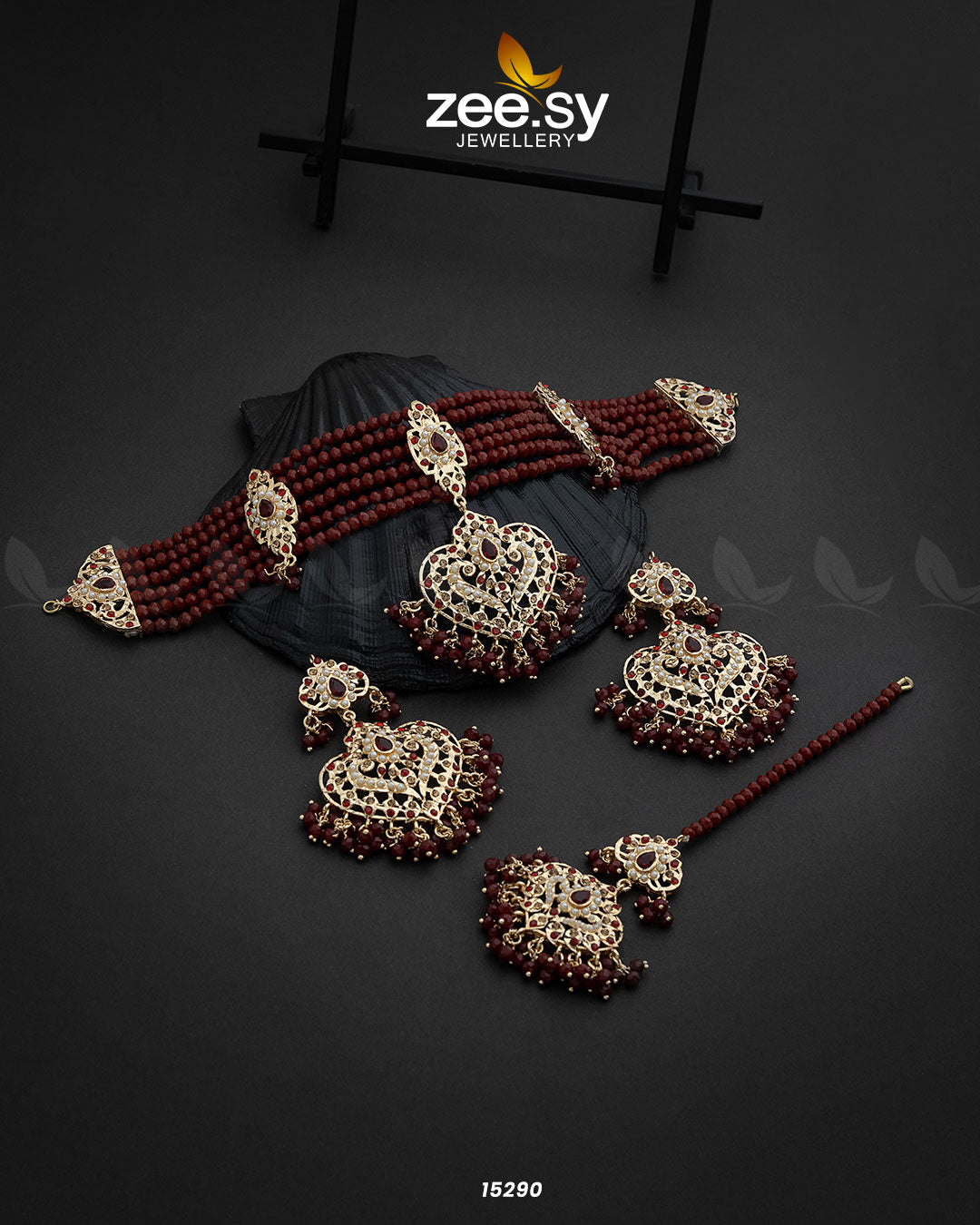 Hyderabadi Guluband Necklace Red