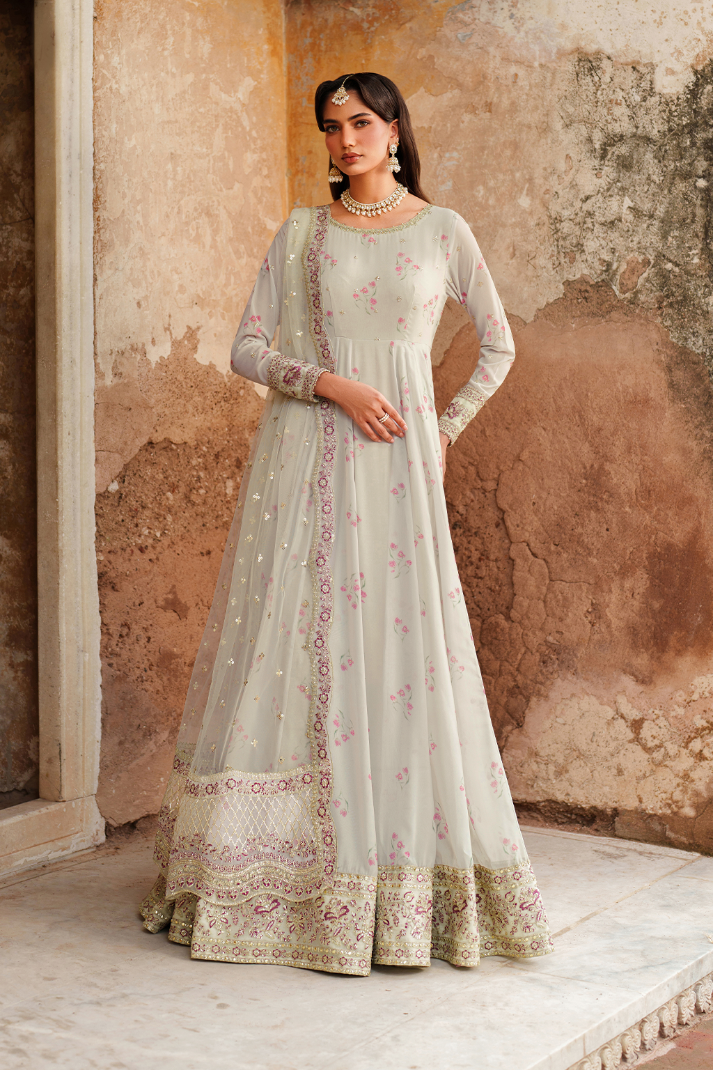 Iznik | Festive Formal | UE-551 Printed Chiffon - Pakistani Designer Dress - by Iznik - Type : Ladies Clothes - 100% Original at Saira Sultan