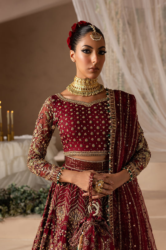 Batik | Aurelia Bridals | Barbeena 4PC L Red Raw Silk