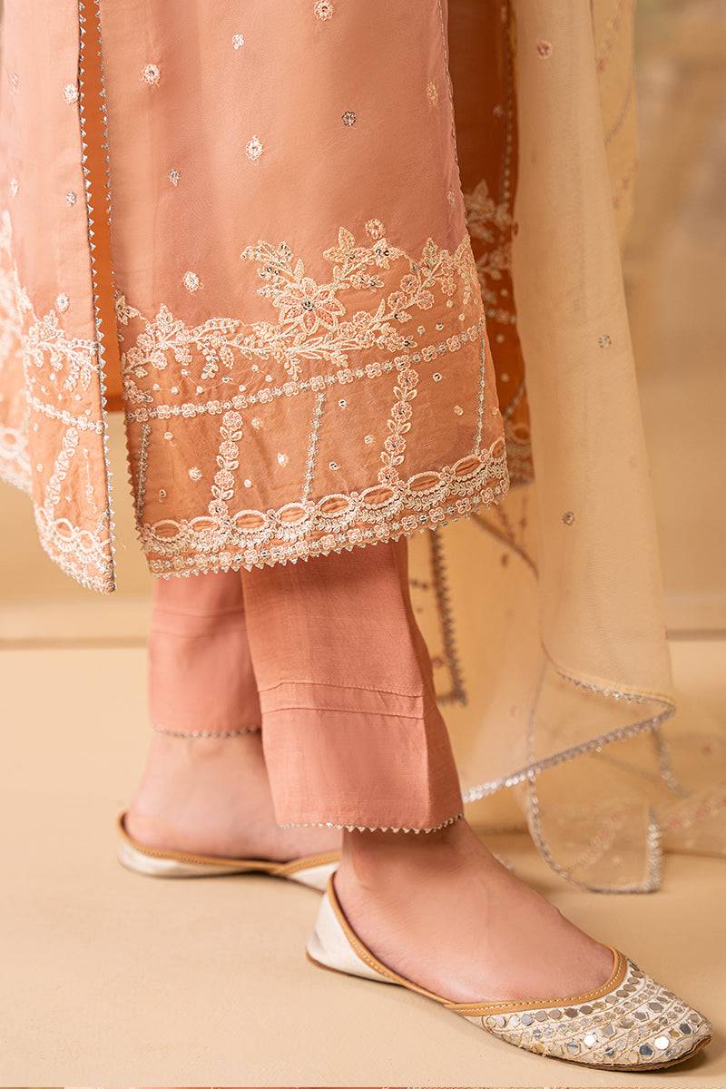 Cross Stitch | Luxe Atelier 24 | CORAL CASCADE - Pakistani Designer Dress - by Cross Stitch | Type: Luxury - 100% Original at Saira Sultan
