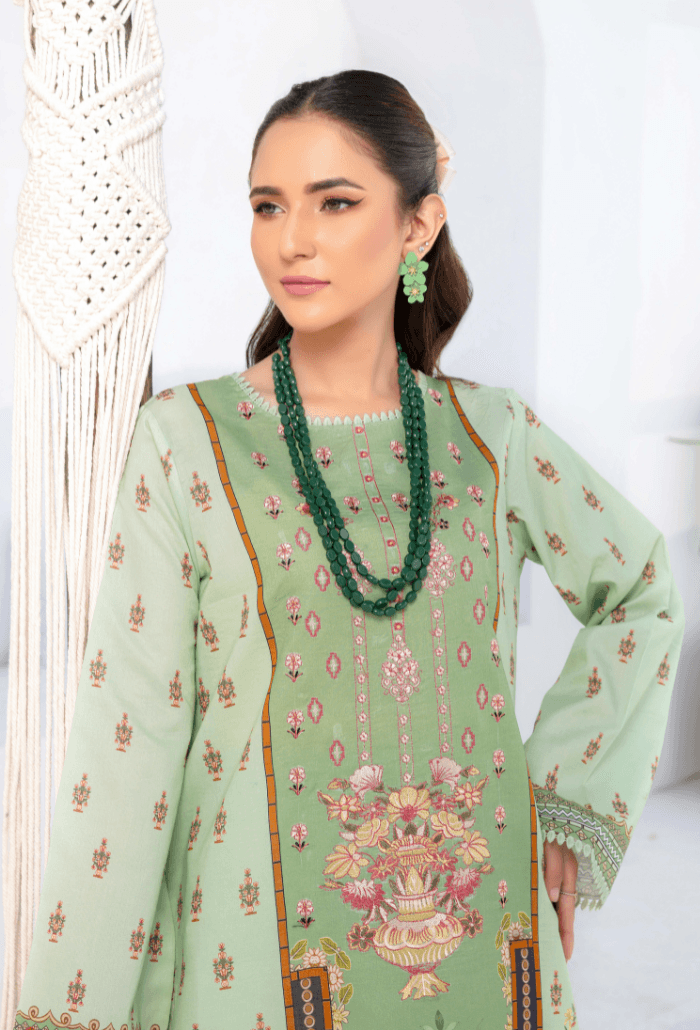 Humdum | Saira Bano Lawn 24 | D02 - Pakistani Designer Dress - by HumDum | Type: Casuals - 100% Original at Saira Sultan