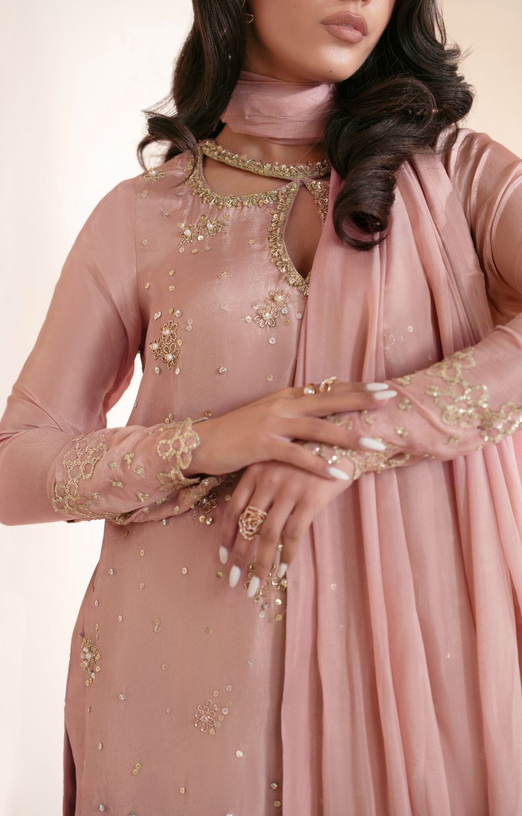 Ajr Couture | Symphony Luxe Festive 25 | Aurelia L Tea Pink Shimmer