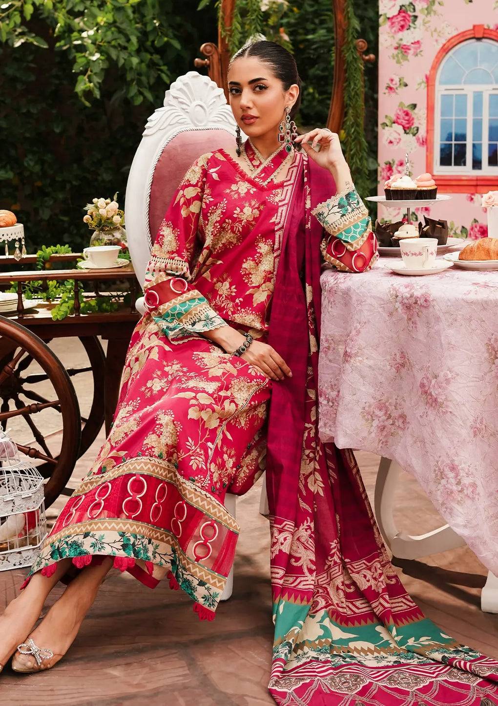 Elaf Premium | Printed Collection 24 | EEP-04A - Flores de Amor - Pakistani Designer Dress - by Elaf Premium | Type: Casuals - 100% Original at Saira Sultan