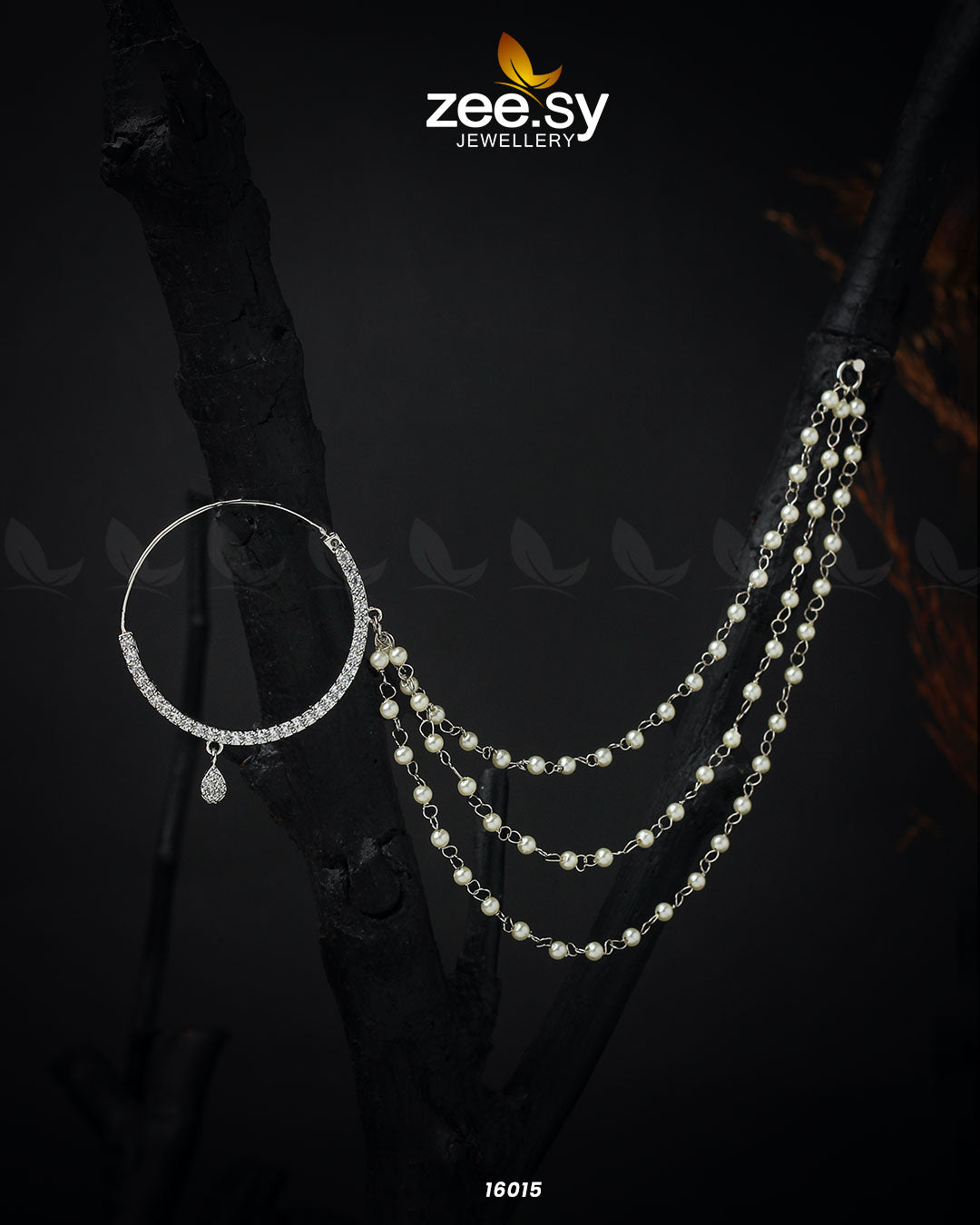Bride Zircan Nose Ring Silver