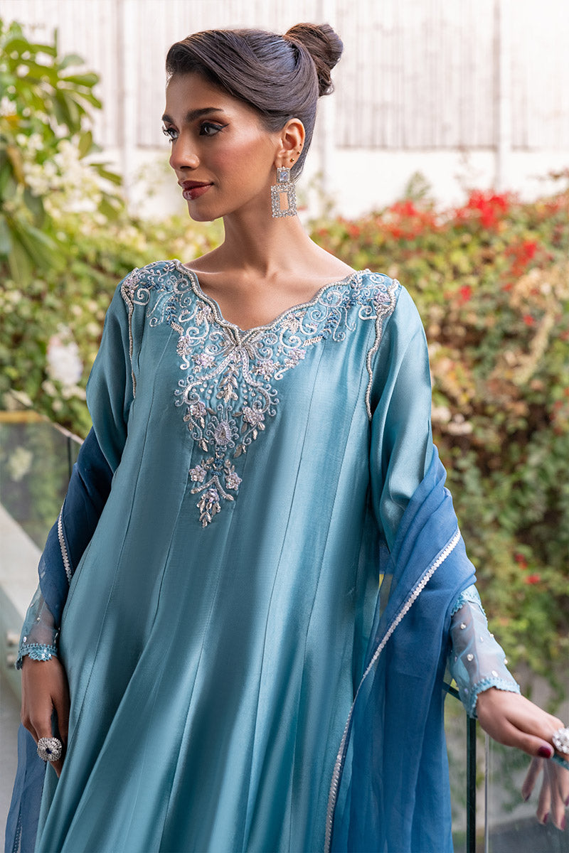 Chic Ophicial | Celenia Pret | Denim Blue M Denium Blue Pure Sheesha Silk