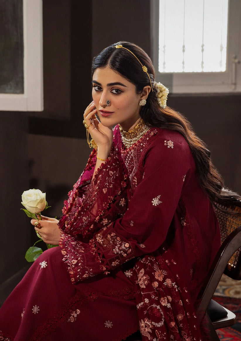 Kahf Premium | Kahf Karandi 25 | KKH-03 ROSELITH - Pakistani Designer Dress - by Kahf Premium - Type : Ladies Clothes - 100% Original at Saira Sultan