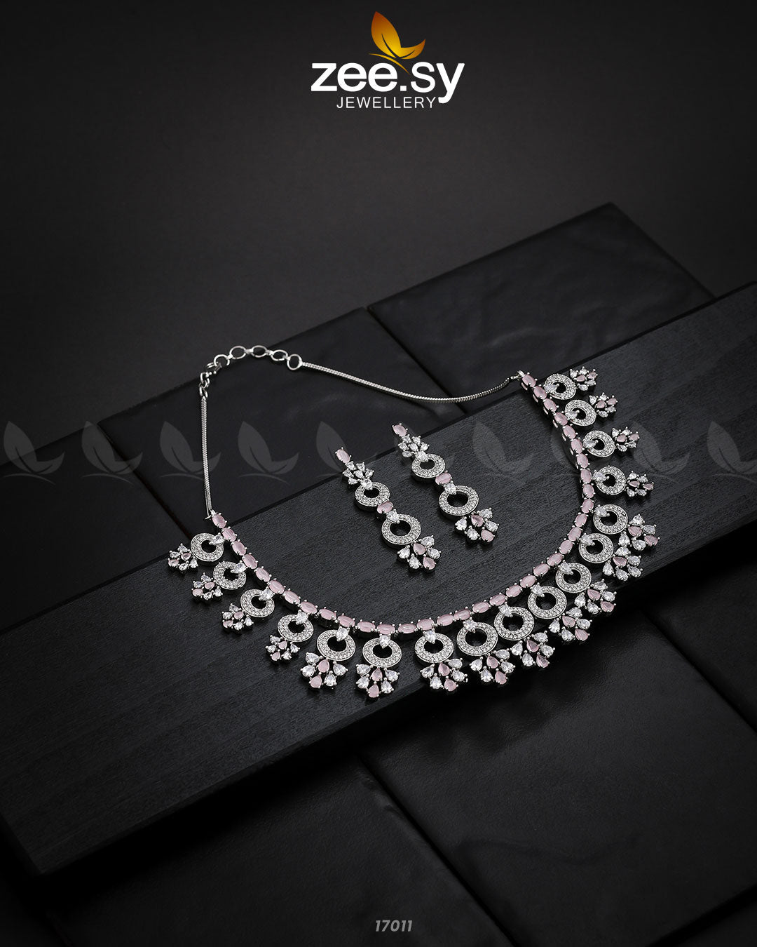 Statement Pieces Necklace Silver Mint Pink