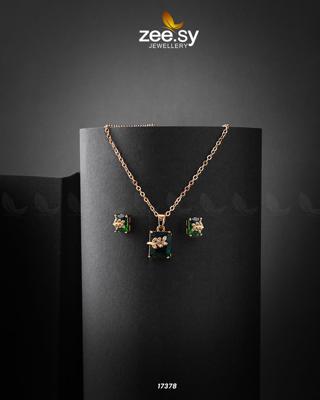 Cubic Sterling Pendant Green