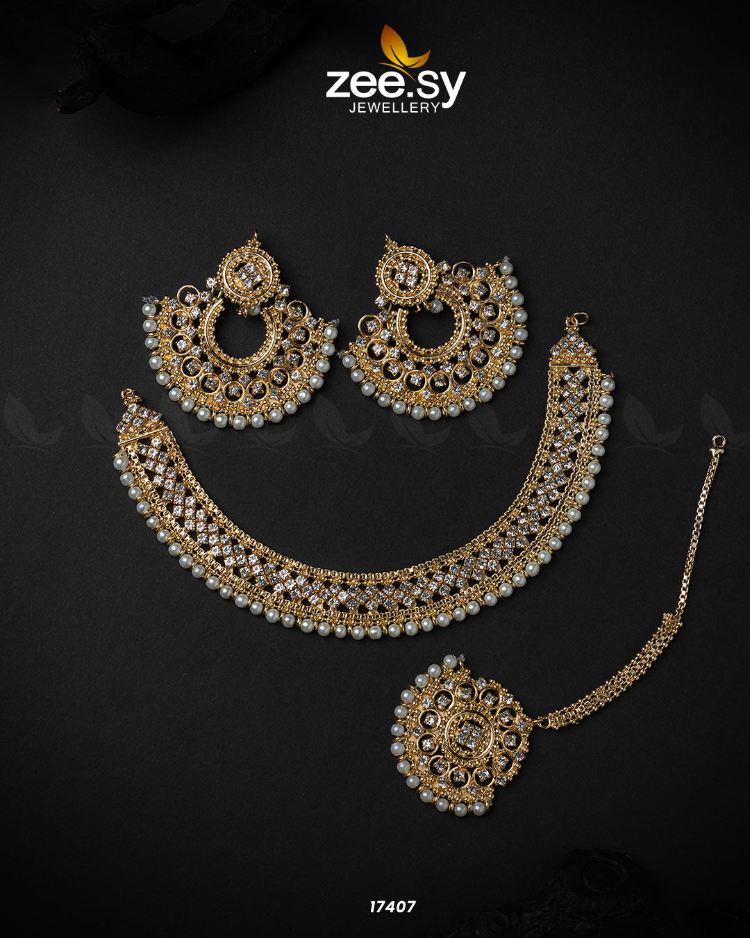 Gul-E-Rana Necklace Golden