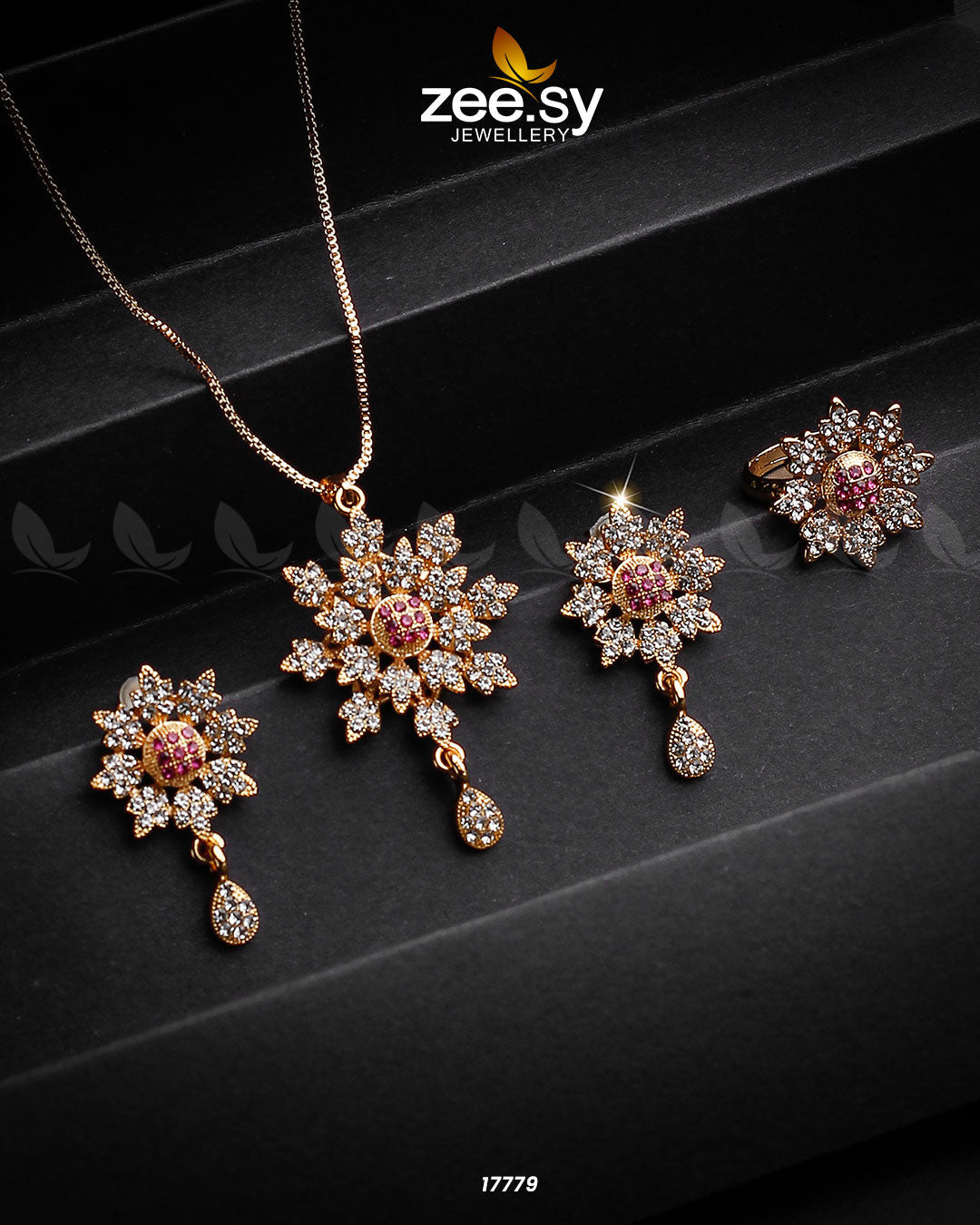 Barocco Necklace Golden Pink