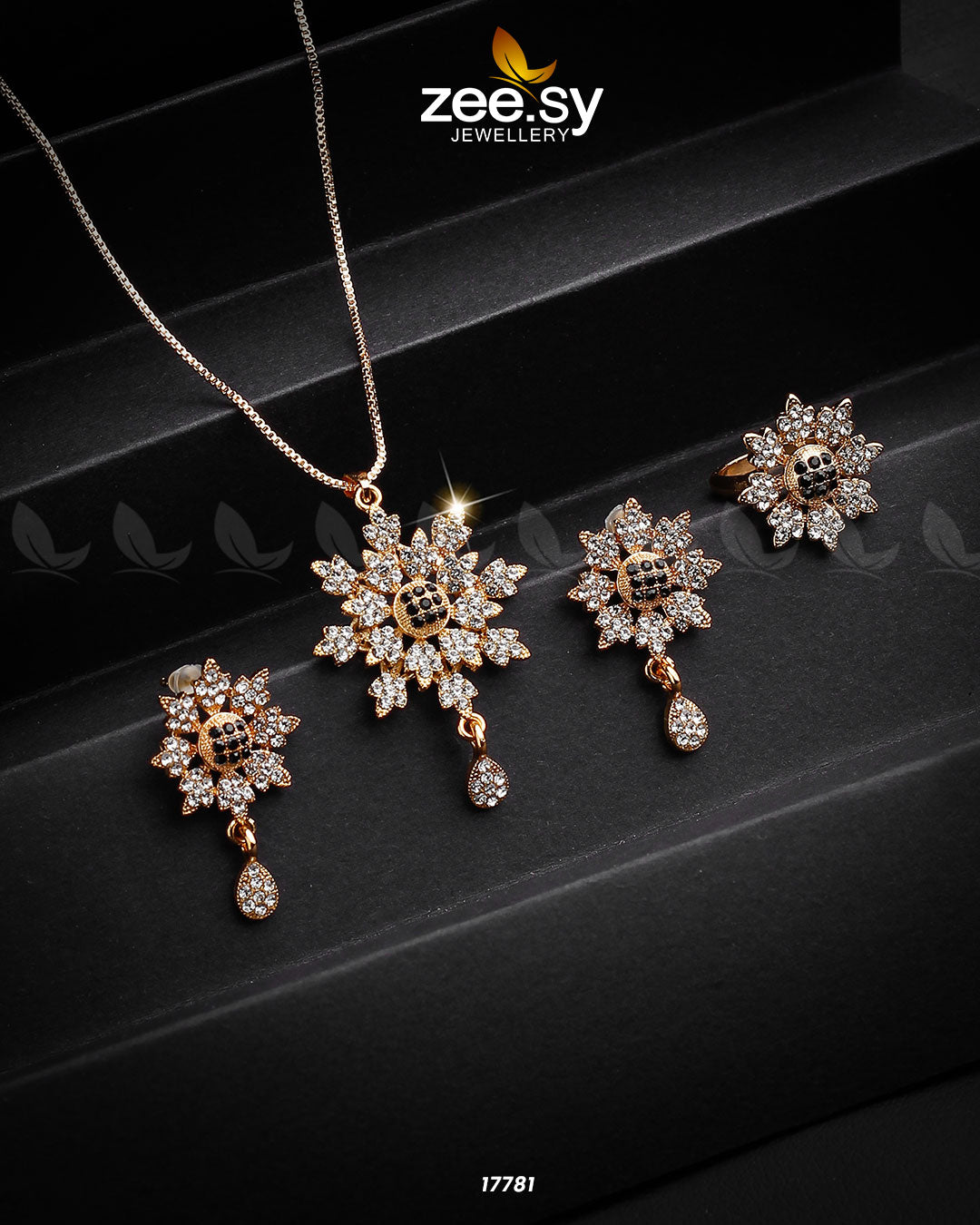 Barocco Necklace Golden Black