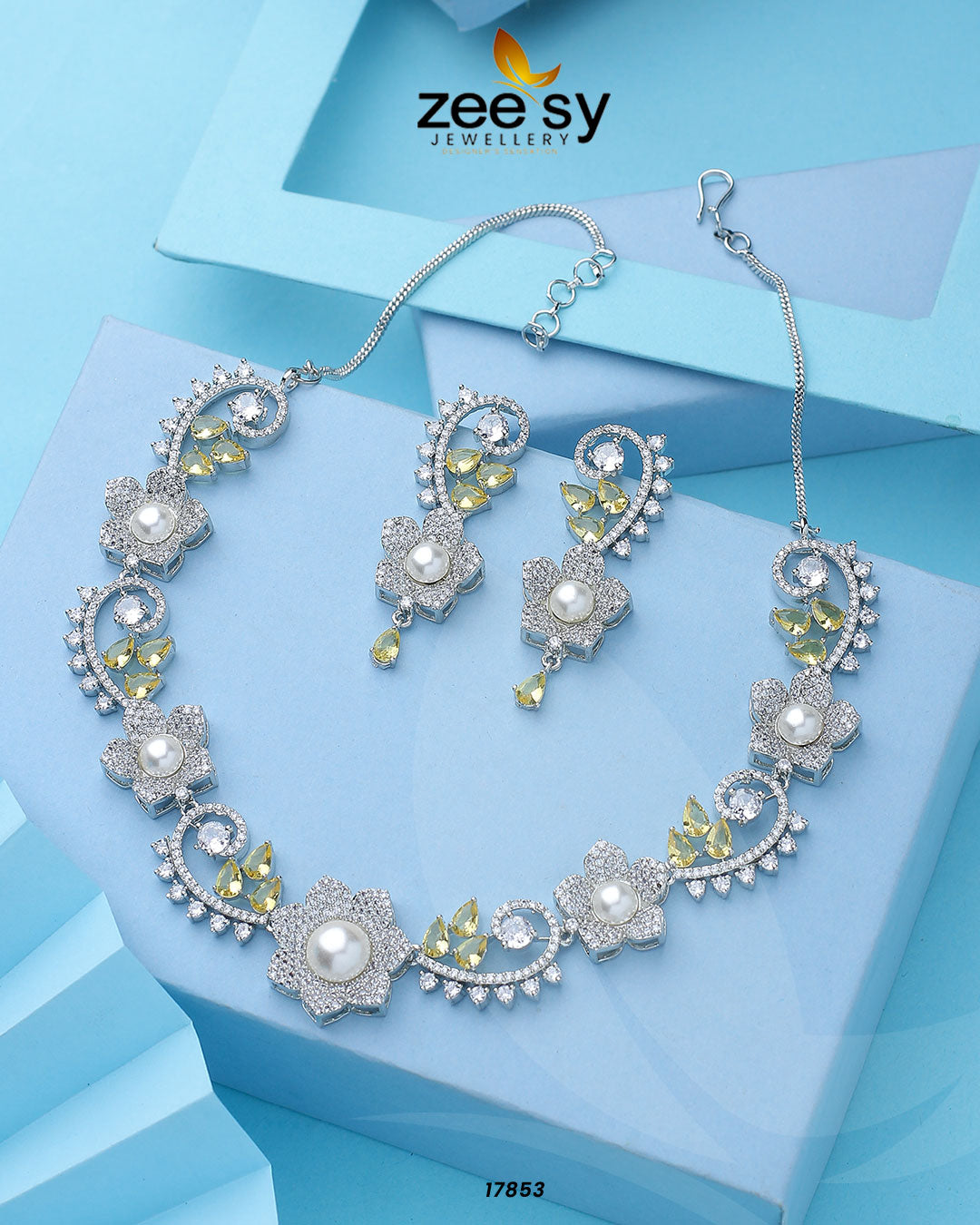 Rosalinda Necklace Silver Yellow