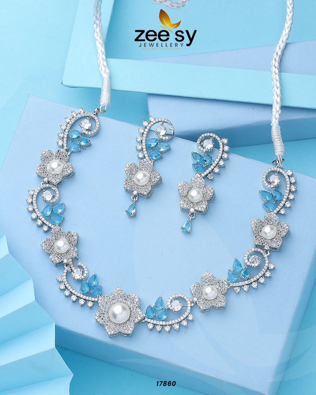 Rosalinda Necklace Silver turquoise