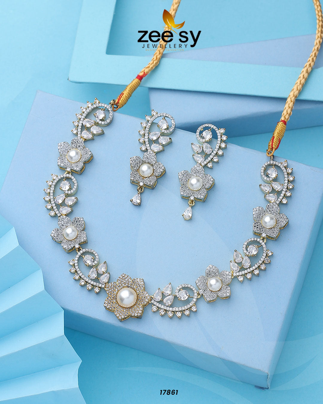 Rosalinda Necklace Golden White