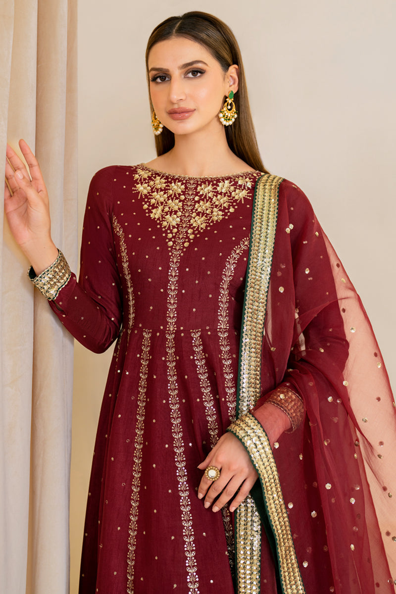 Jazmin | Formals Collection | Raw Silk UR-7018 - Pakistani Designer Dress - by Jazmin | Type: Formal - 100% Original at Saira Sultan