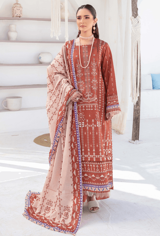 Humdum | Saira Bano Lawn 24 | D03 - Pakistani Designer Dress - by HumDum | Type: Casuals - 100% Original at Saira Sultan