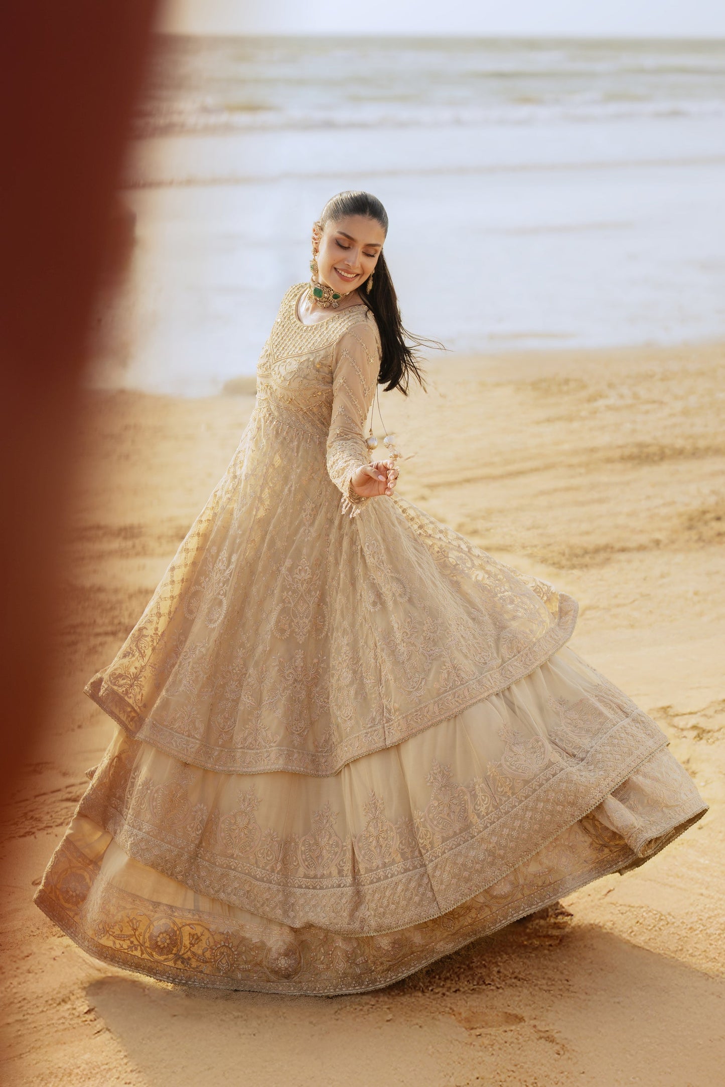 Naqshi | Sahil Kinaray | ALARA L Beige Net