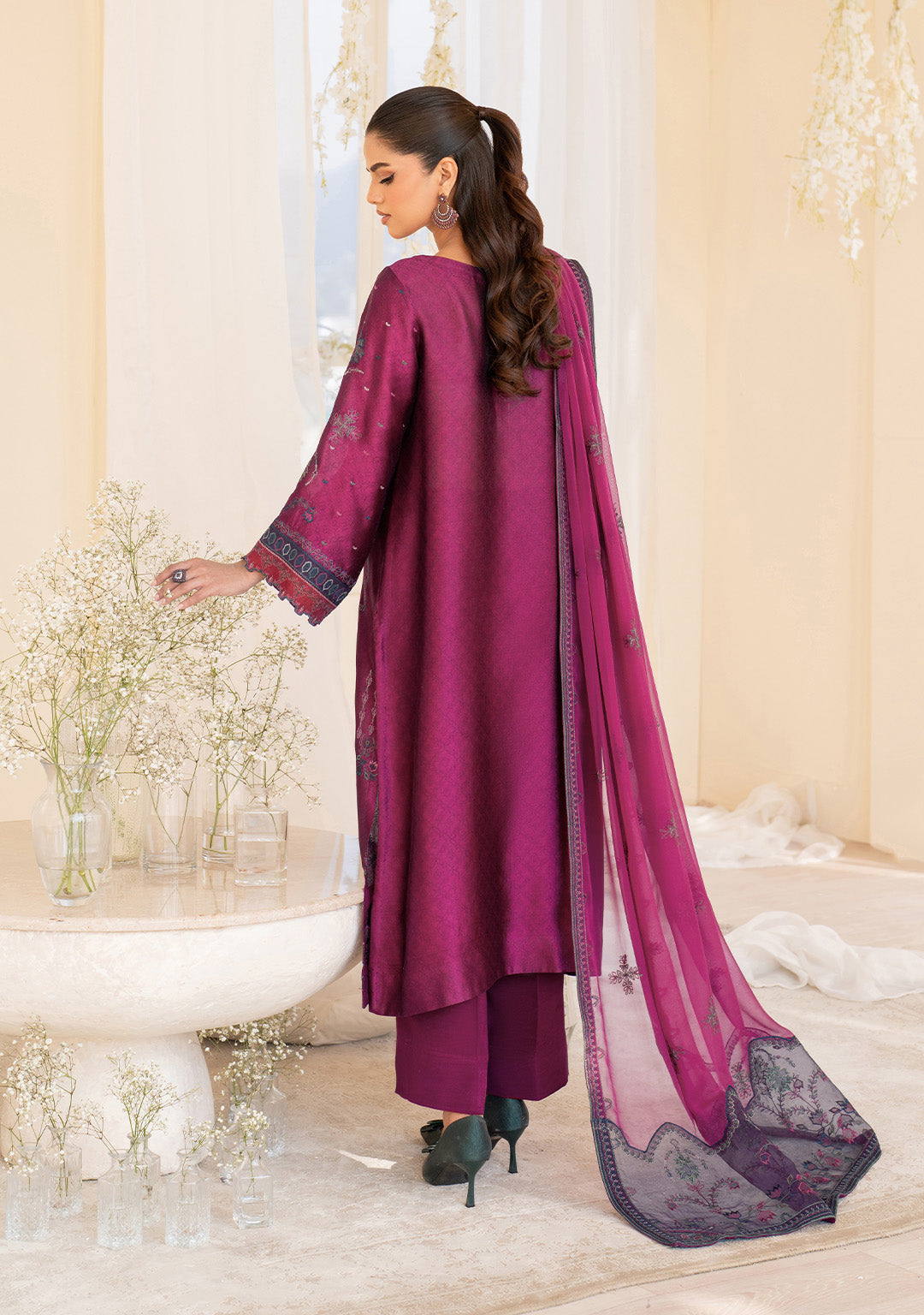 Iznik | Festive Formal | UE-436 Embroidered Pure silk - Pakistani Designer Dress - by Iznik - Type : Ladies Clothes - 100% Original at Saira Sultan