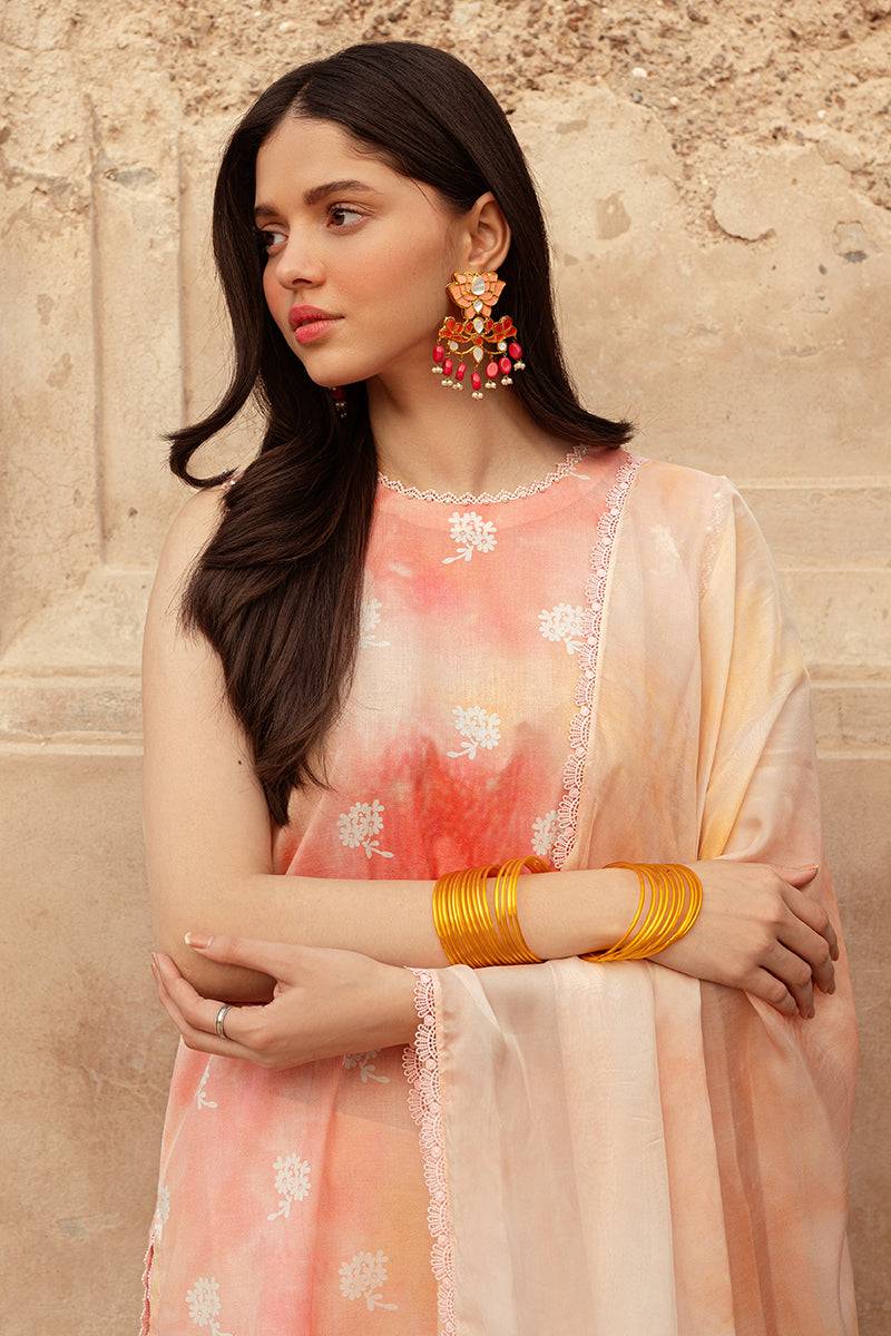 Cross Stitch | Premium Lawn 24 | PEACH BLUSH - Pakistani Designer Dress - by Cross Stitch | Type: Formal - 100% Original at Saira Sultan