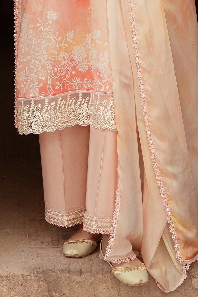 Cross Stitch | Premium Lawn 24 | PEACH BLUSH - Pakistani Designer Dress - by Cross Stitch | Type: Formal - 100% Original at Saira Sultan