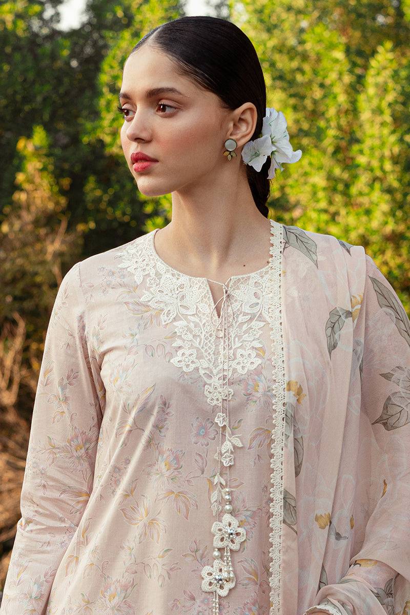 Cross Stitch | Premium Lawn 24 | SILVER PEONY - Pakistani Designer Dress - by Cross Stitch | Type: Formal - 100% Original at Saira Sultan