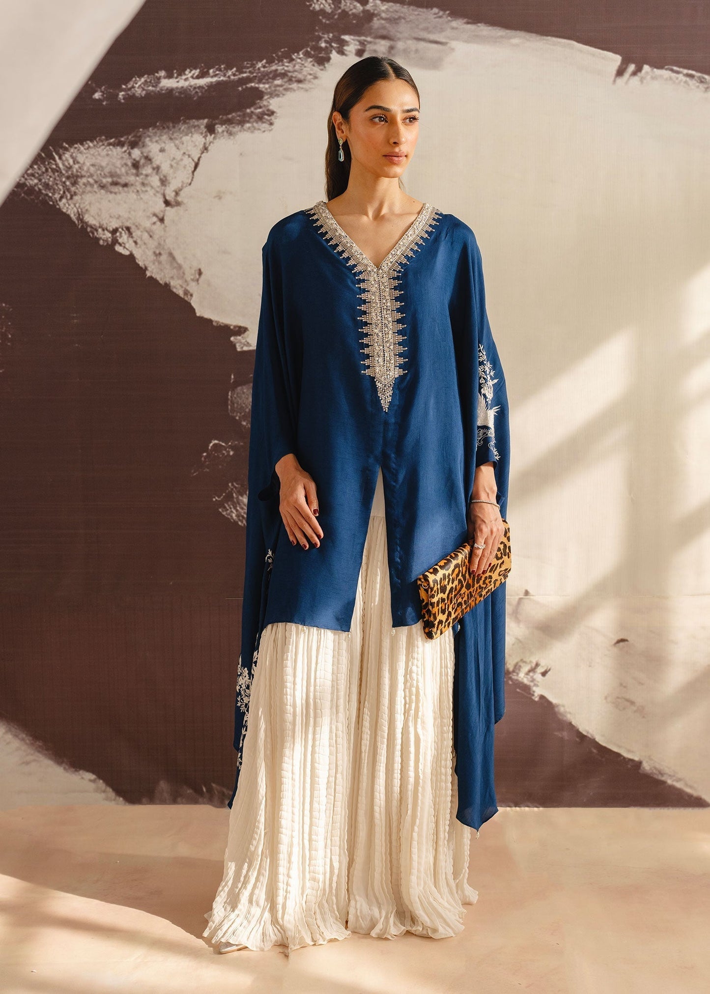 Mahgul | Eye of Cemal | Bejewelled Ocean XS Blue Korean Raw Silk