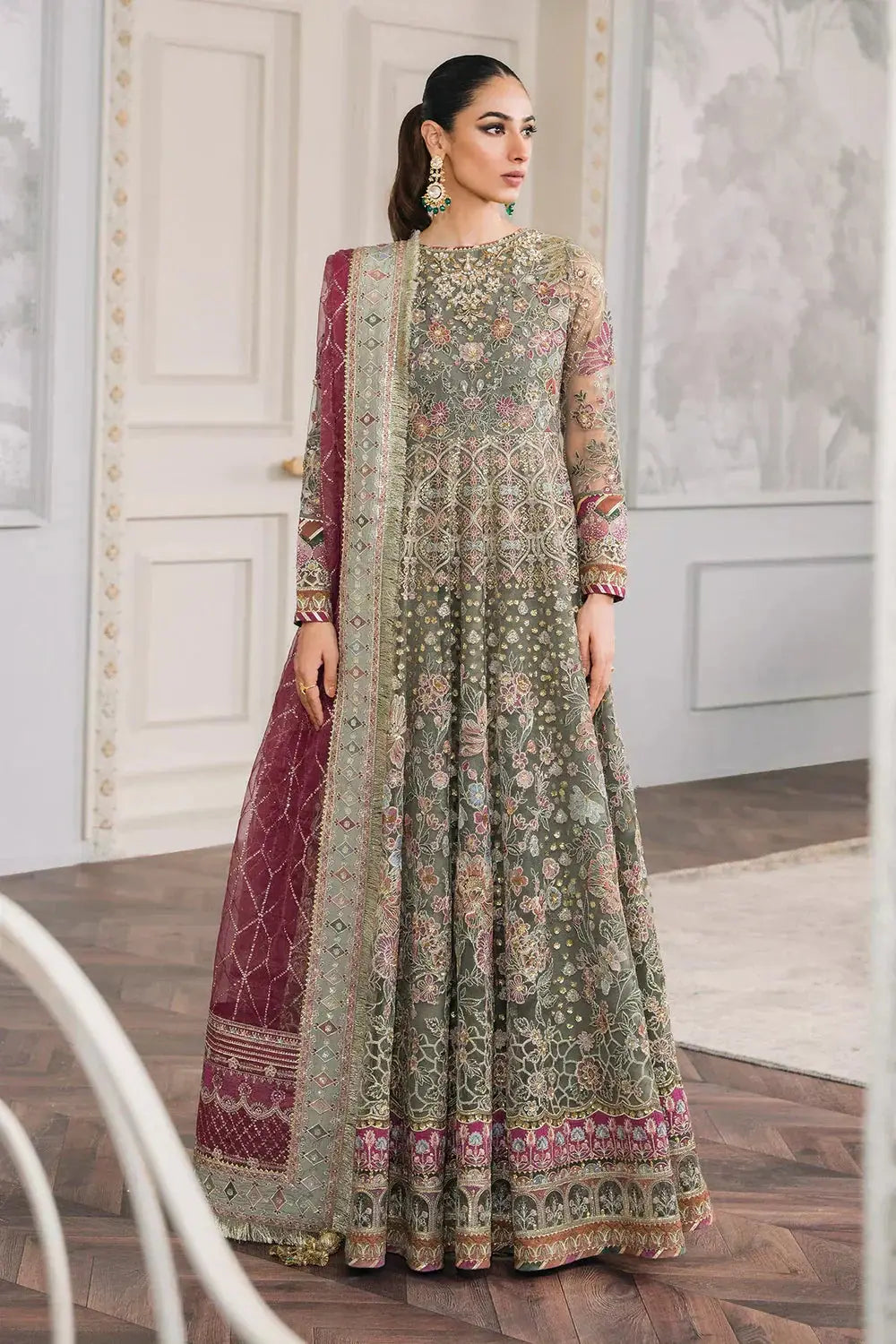 Baroque | Chantelle Embroidered Collection 2024 | CH12-02 - Pakistani Designer Dress - by Baroque | Type: Formal - 100% Original at Saira Sultan