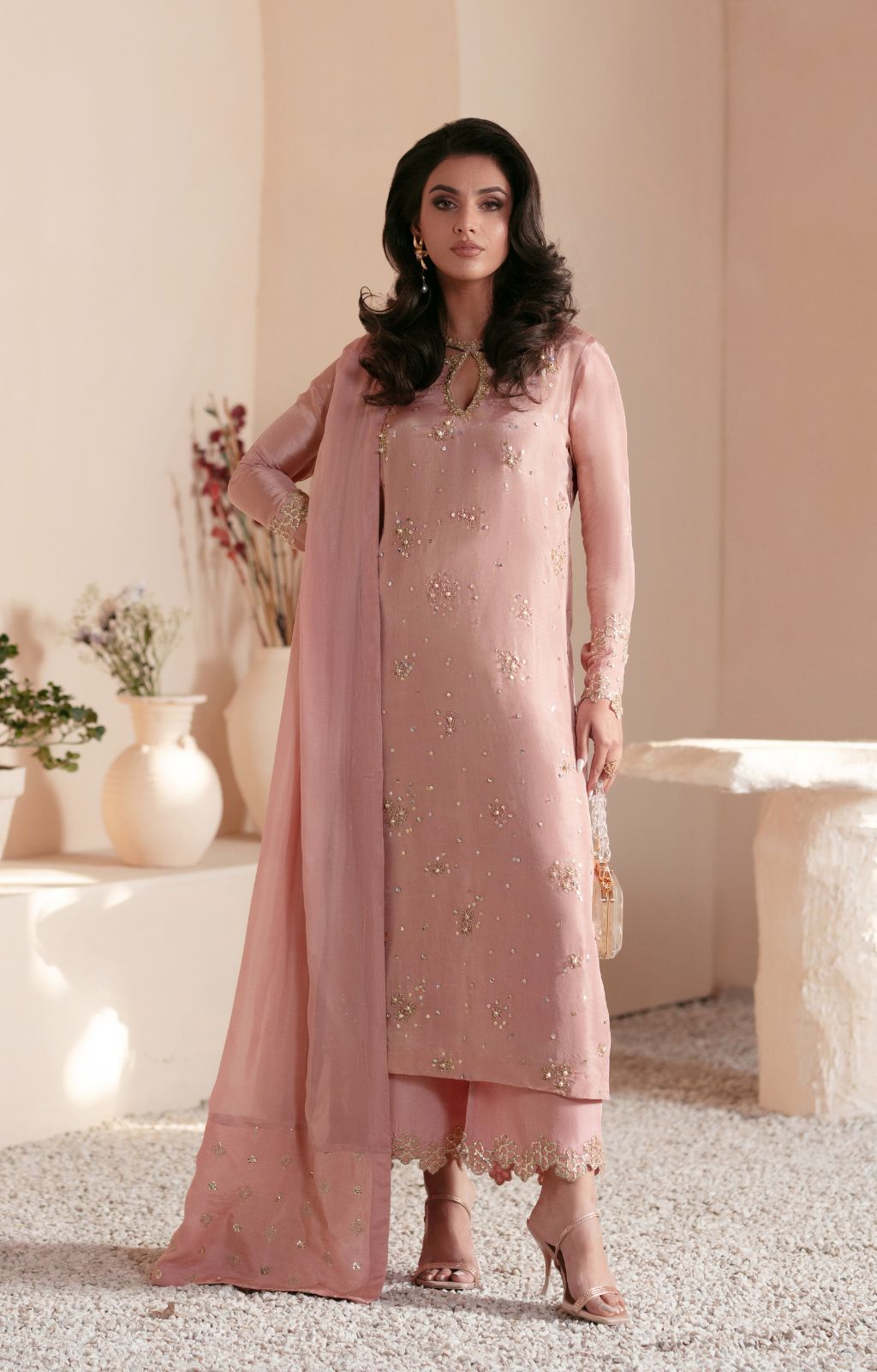 Ajr Couture | Symphony Luxe Festive 25 | Aurelia S Tea Pink Shimmer