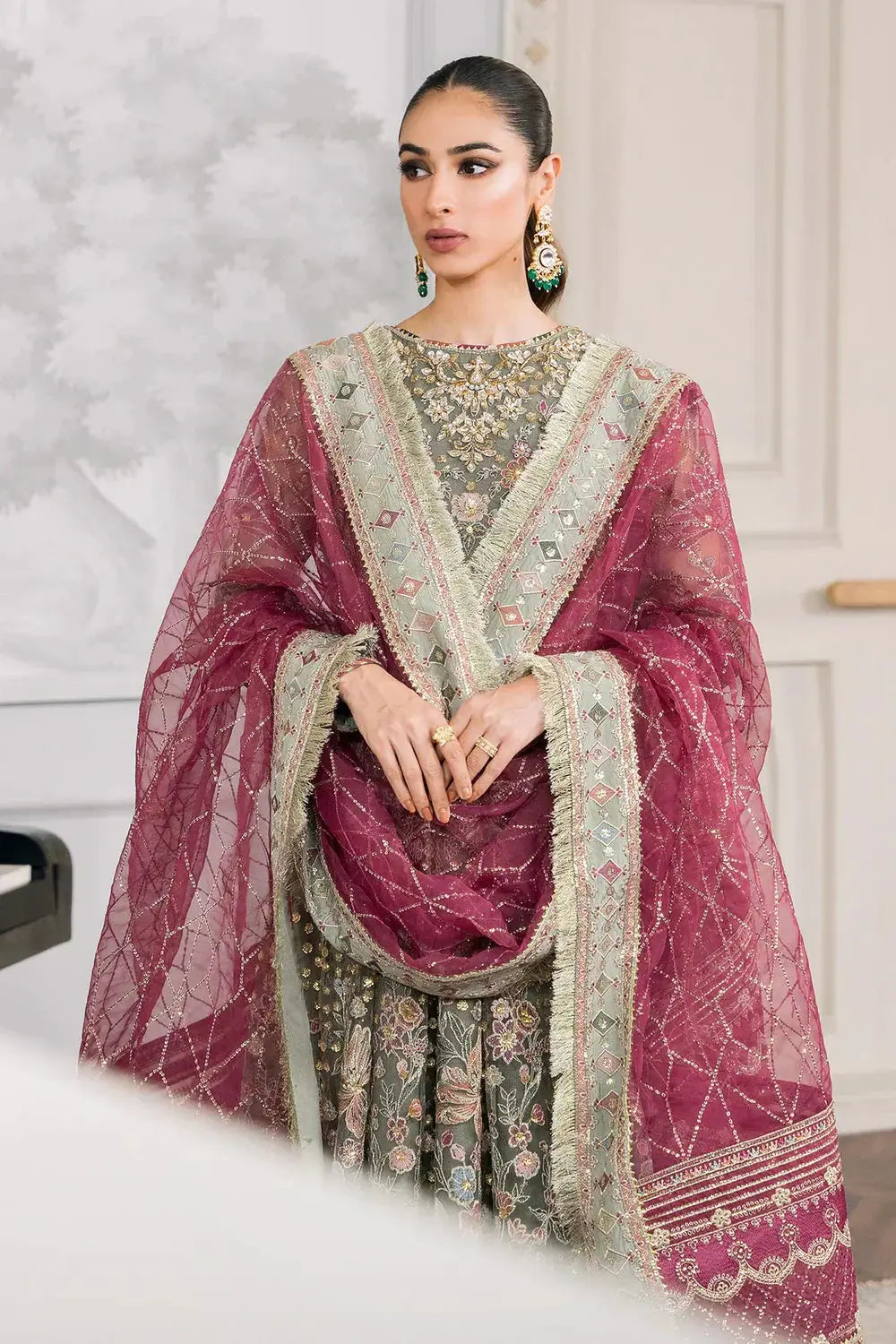 Baroque | Chantelle Embroidered Collection 2024 | CH12-02 - Pakistani Designer Dress - by Baroque | Type: Formal - 100% Original at Saira Sultan