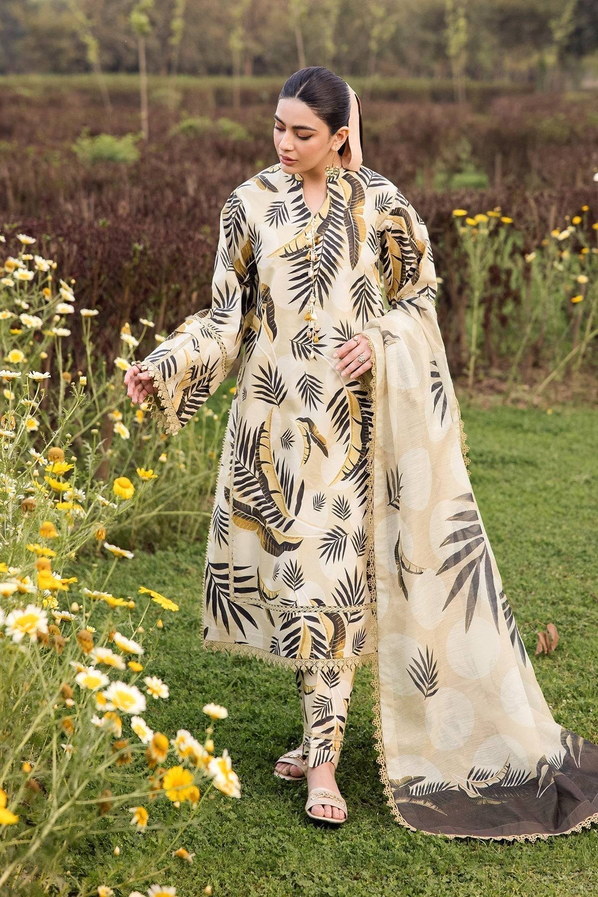 Alizeh | Sheen Lawn Prints 24 | DAFFODIL - Pakistani Designer Dress - by Alizeh | Type: Casuals - 100% Original at Saira Sultan