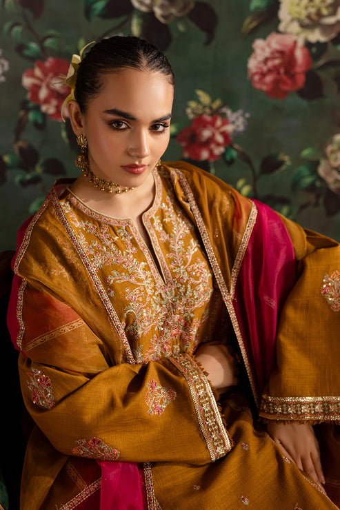 Emaan Adeel | Rangrez Collection | ARZOO M Brown Khaddar