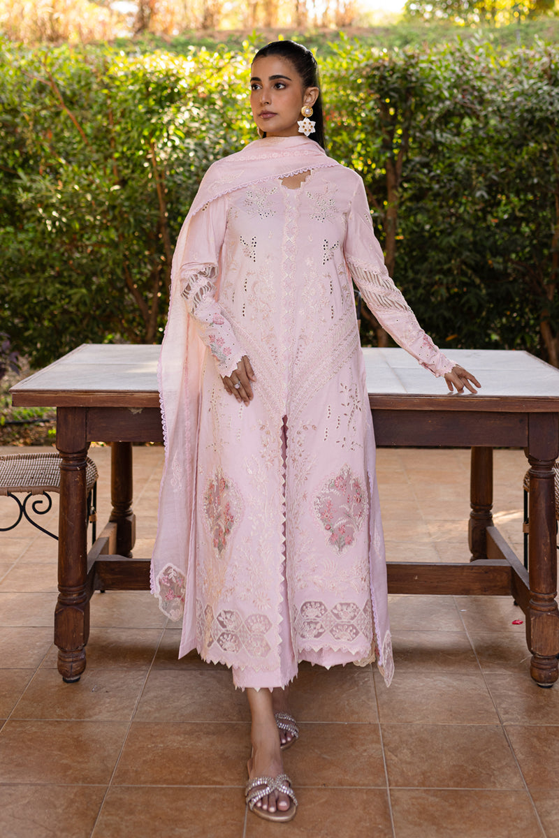 Qalamkar | Q Line Lawn 25 | QM-03 Rune S Light Pink Lawn