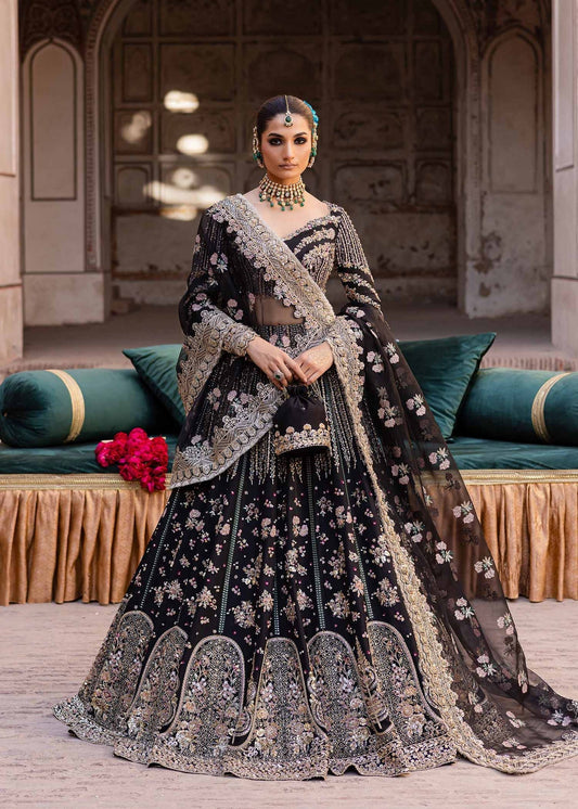 Akbar Aslam | Dastaan Luxury Formals | Nehaab XS Black Silk