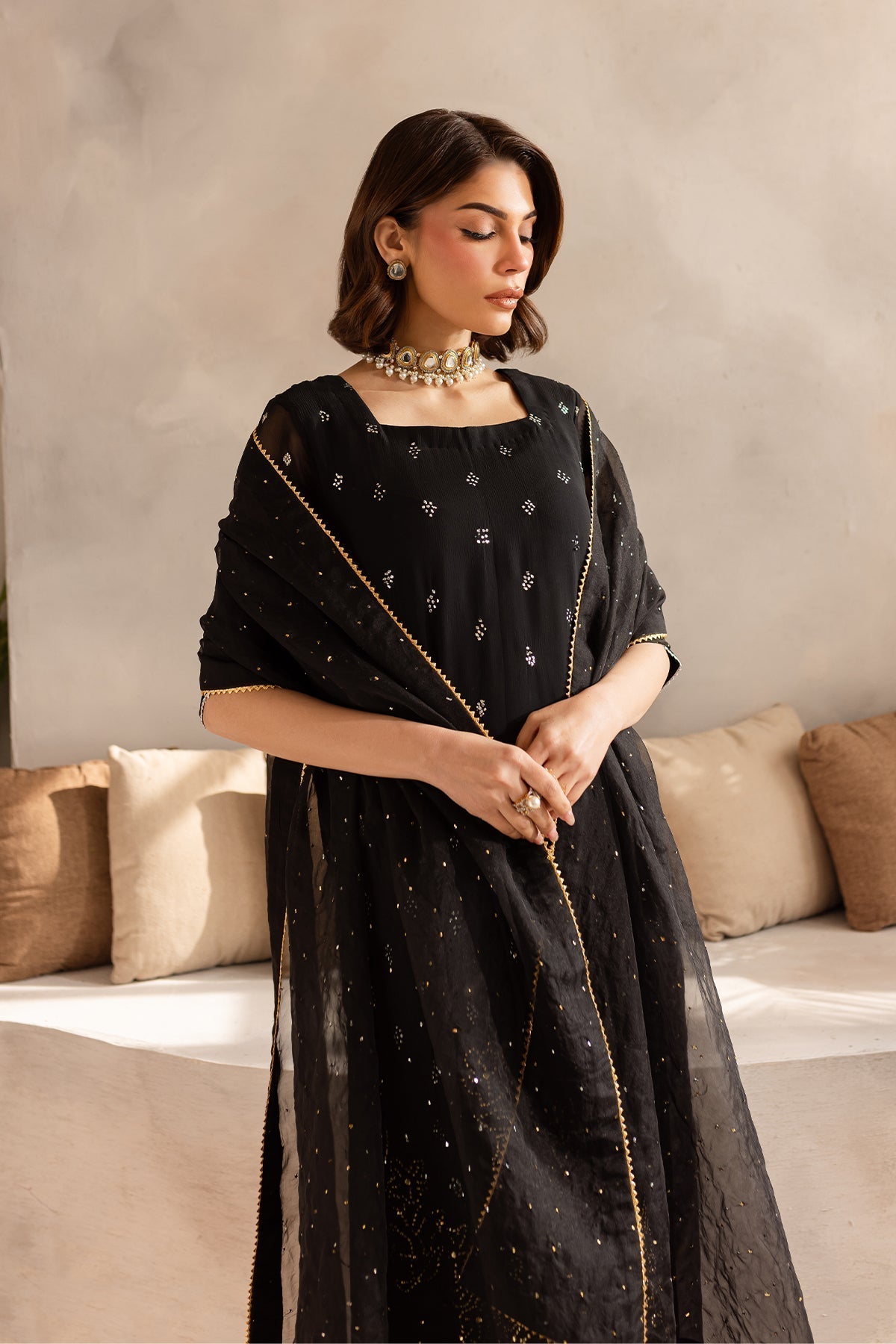 Vanya | Kaya Formals | KY-06 XL Black Chiffon