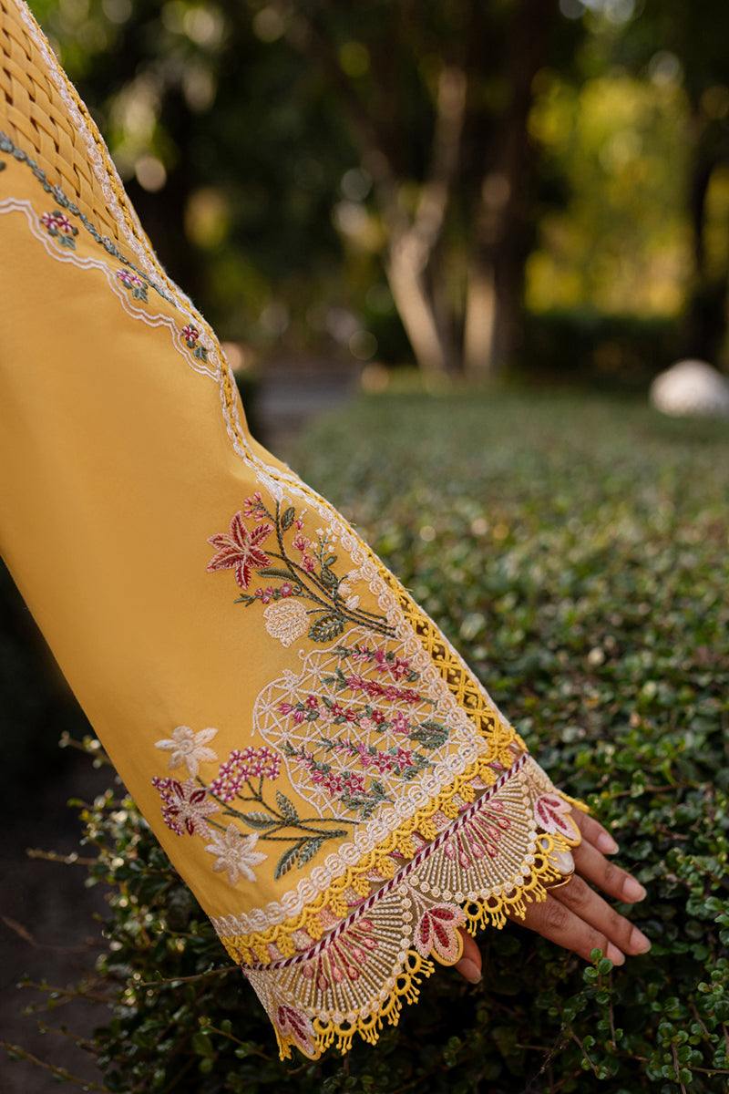 Qalamkar | Q Line Lawn 25 | QM-10 Olena XL Yellow Lawn