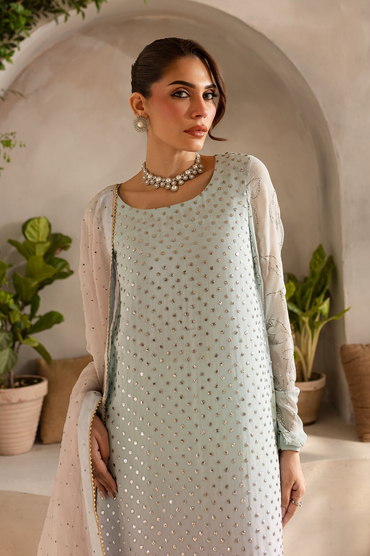 Vanya | Kaya Formals | KY-02 M Sky Blue Chiffon